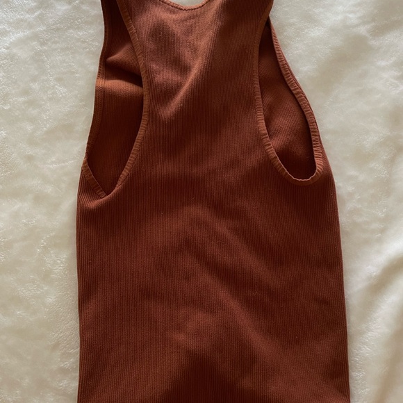 Free People Ruched Cami in Rust - Picture 4 of 4